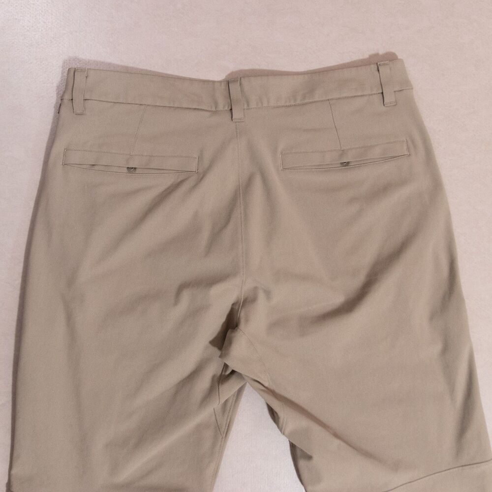 Lululemon Commission Performance Stretch Slim Fit Tan Pants Men’s 34x31 Golf - Picture 5 of 6
